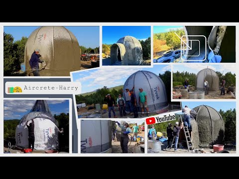 Building Double-Shell Aircrete Dome in 5 Days #aircreteharry #aircrete #foamgenerator #domehome