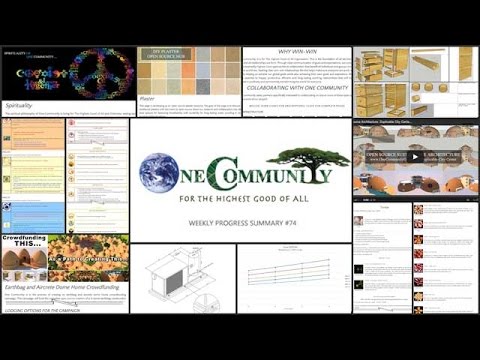 Advancing the Standard of Living - One Community Weekly Progress Update #74