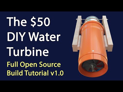 Low Head Water Turbine -Free Build Tutorial