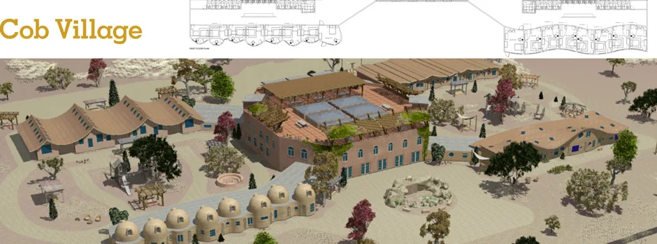 Cob Village Header, Cob Village, Cob Living, Cob Construction, Cob Architecture, Cob Housing, Cob Hotel, Cob Dwelling, building with cob