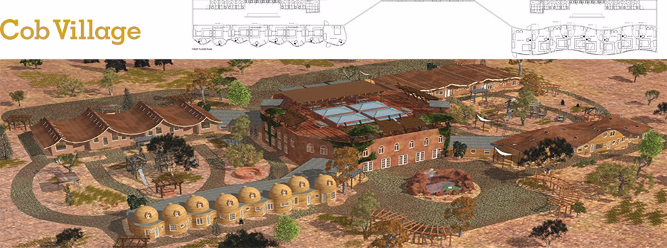 Cob Village Header, Cob Village, Cob Living, Cob Construction, Cob Architecture, Cob Housing, Cob Hotel, Cob Dwelling, building with cob