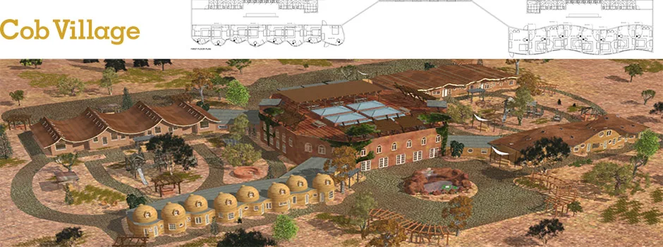 Cob Village Header, Cob Village, Cob Living, Cob Construction, Cob Architecture, Cob Housing, Cob Hotel, Cob Dwelling, building with cob