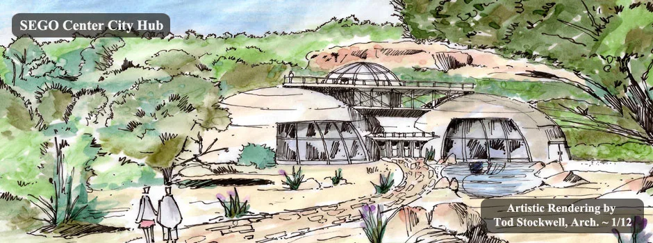 SEGO Center, duplicable city hub, One Community, open source city center, open source building plans, open source eco-center, ecological recreation center, LEED Platinum Building, green living, sustainable living, sustainable lives