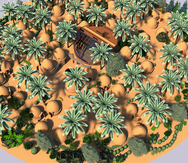 Earthbag Village with Sketchup Plants