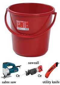 4-gallon-bucket for filling earthbags, One Community