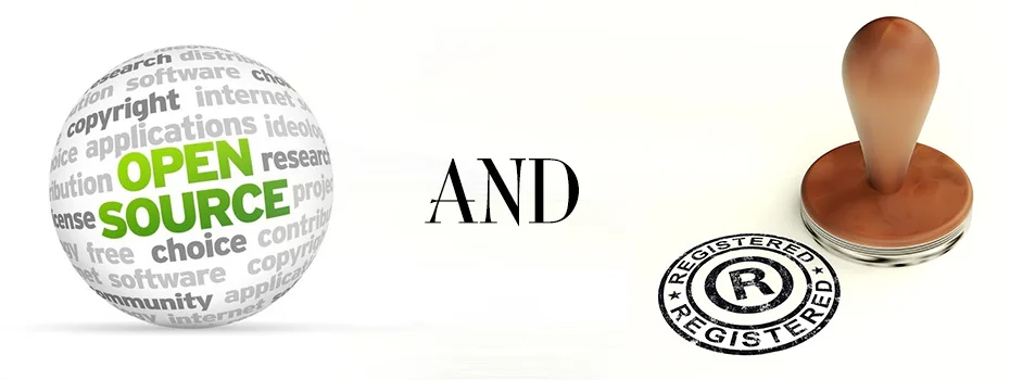 Open source and trademarks, registered trademark, copyrights header, copyright, copywritten