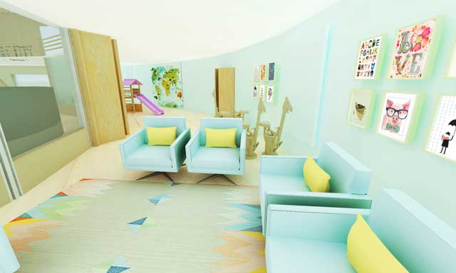 Brianna Johnson (Interior Designer), also continued evolving the renders for the Straw Bale Village (Pod 2). What you see here is the 2nd render for the kids’ playroom, now with enhanced colors, pictures on the walls added using Photoshop, and other aesthetic details.