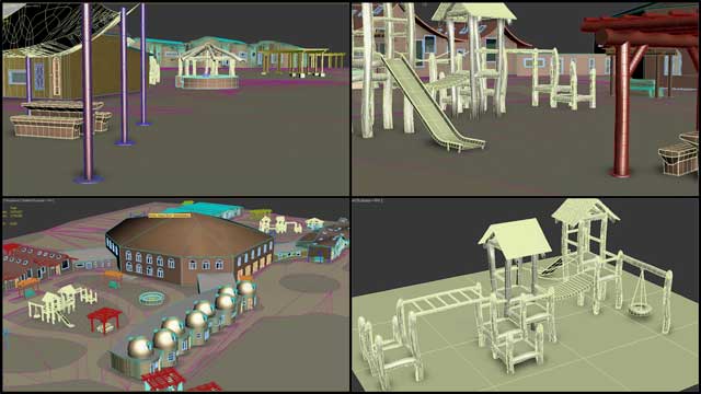 Dean Scholz, Architectural Designer, further developed what’s necessary for us to create quality Cob Village (Pod 3) renders. Here is update 14 of this work that included designing a representation of what we envision the natural and do-it-yourself constructed playground equipment will look like.