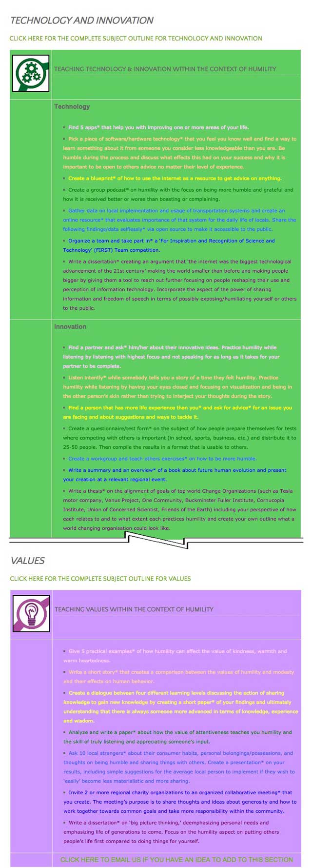 This last week the core team transferred the final 25% of the written content for the Humility Lesson Plan to the website, as you see here. This lesson plan purposed to teach all subjects, to all learning levels, in any learning environment, using the central theme of “Humility” is now 100% completed on our website.