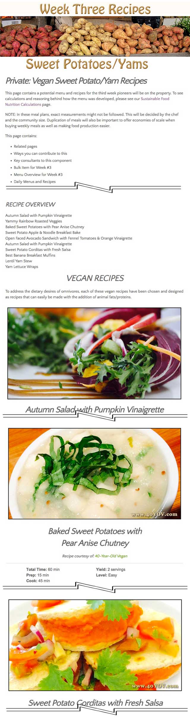 As part of the development of our Food Self-sufficiency Transition Plan, which features contributions from Naturopathic Doctor Matt Marturano (creator of the COHERENT model for comprehensive digestive health), this week the core team compiled the sweet potato recipes, as you can see here. 