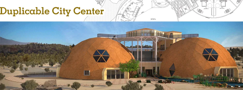 Duplicable City Center, One Community, Eco-living, Green Living, Eco-Tourism, duplicable city center, open source city hub, laundry, dining, swimming pool, hot tub, kitchen, library, game room
