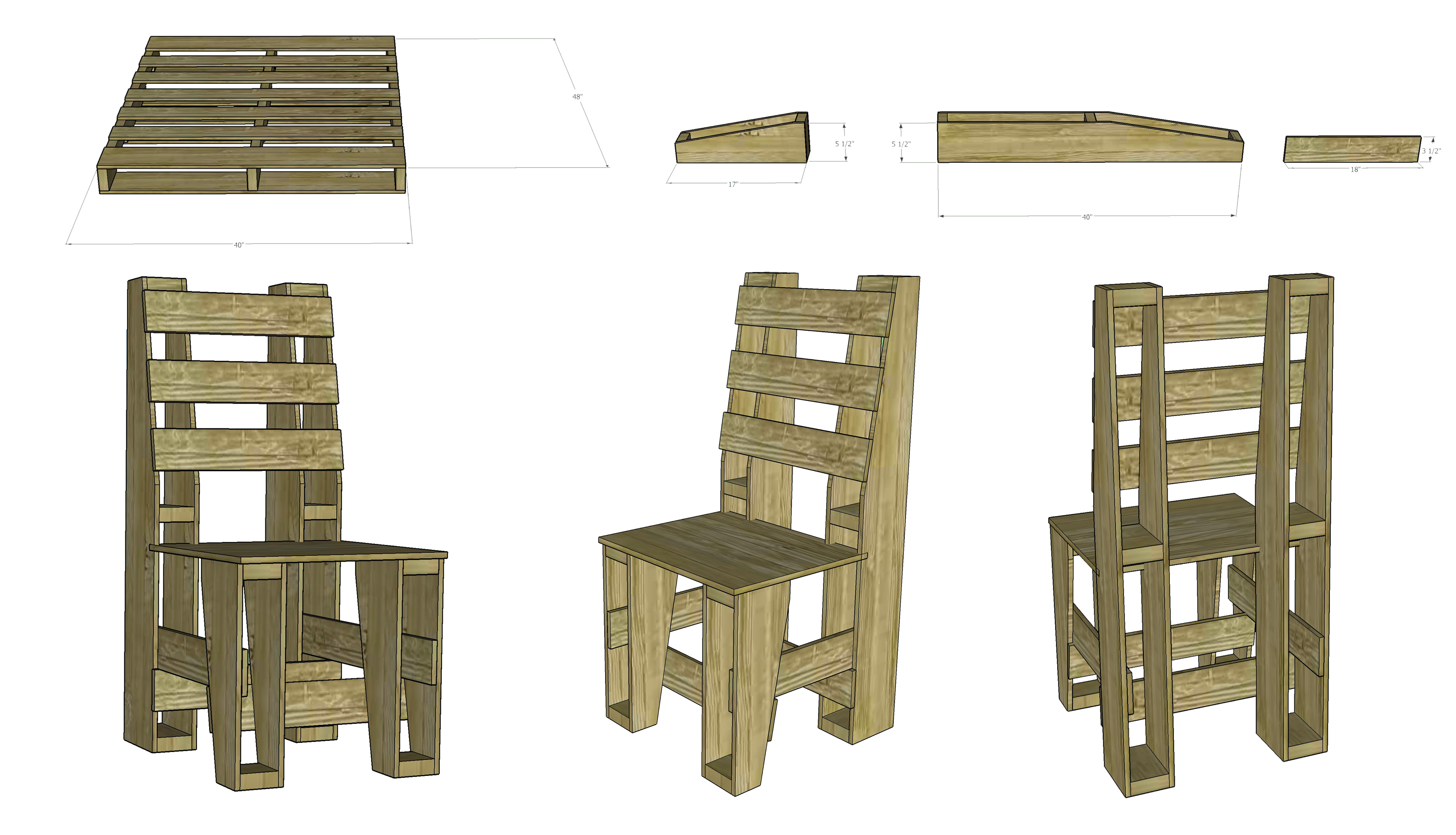 pallet chairs for dining room
