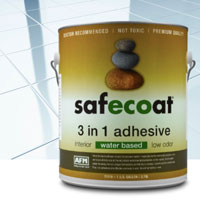 AFM Safecoat 3-in-1 Adhesive, safe adhesives, environmentally safe adhesives, sustainable adhesives, sustainable glues, eco-friendly adhesives, eco-friendly glues, green adhesives, green glue, Highest Good Housing, One Community, One Community Global