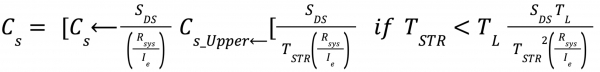 6.8.8.13. Equivalent Lateral Force, one community engineering page, equation image 1, redundancy factor, Cs