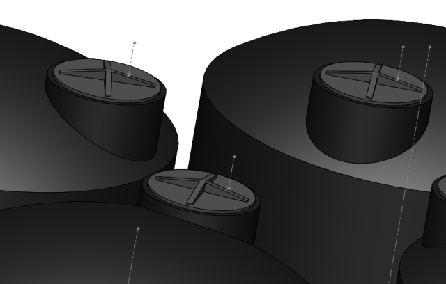 Manway With a Plastic Lid, hatch that allows entry for completing tank maintenance, selected plastic tank has a 16-inch diameter manway port, installation of inlet, outlet, and cleaning settled contamination, call for a person to enter the manway