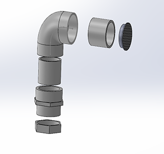 Air Vent, Air vents allow air to enter and leave the tank, in order to keep the pressure equivalent to the atmosphere, as the water level in the tank change, A typical air vent can be built from pipes, elbows, and fittings, and is mounted on the lid of the manway, a mesh screen should be equipped on its exterior opening to prevent entry of rodents or insects