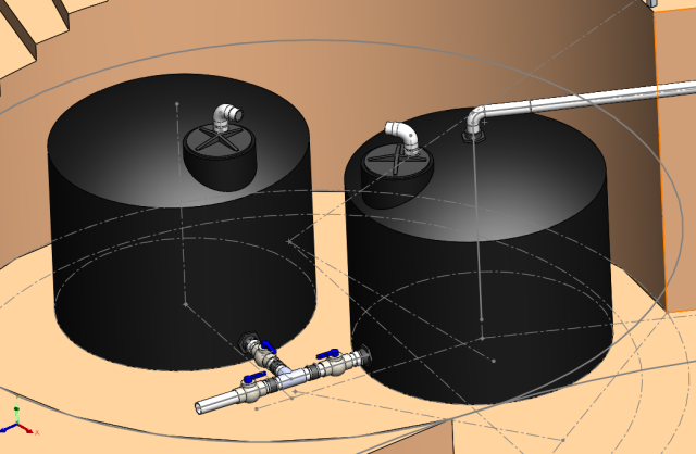  Layout of Two Water Tanks Connected in Parallel, for cases that call for more than one tank, tanks need to be connected together, multiple tanks may be required, when a single tank capacity does not provide enough water storage, land configuration may not support a single large tank, or a certain portability of water tank is desired