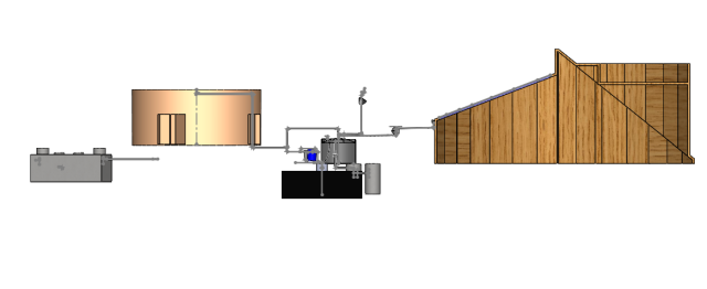 Rainwater Tank, Stormwater Tank, and Septic Tanks, it is recommended that the location of your septic tank location be as close as possible to the facilities, avoid long wastewater conveyance distances, might cause clogging, The positions of our two septic tanks for this design relative to their corresponding net-zero bathroom