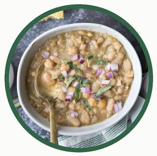 Potatoes and white bean chili