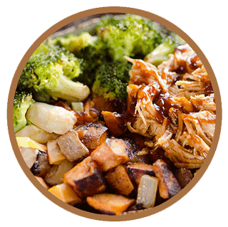 Roasted Potato Bowls & BBQ Chicken