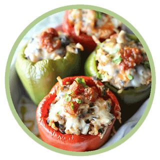 Rice And Beans Stuffed Peppers