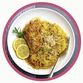 Spicy Spaghetti Squash And Lemon Chicken Thighs