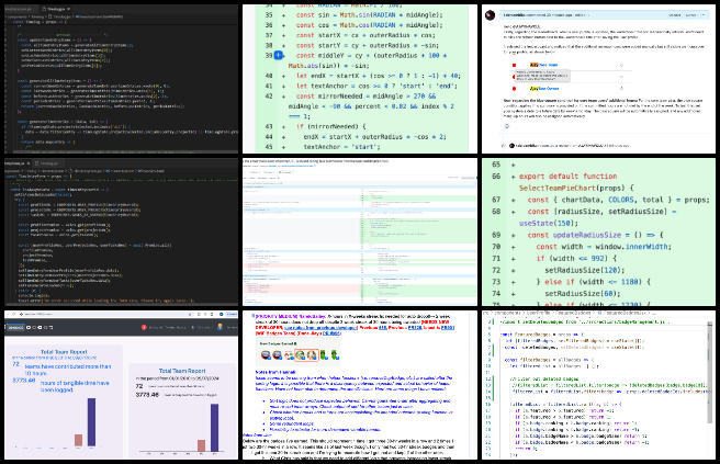 Code Crafters Team, Highest Good Network, Mimicking the Natural Order with Complex Systems, One Community Weekly Progress Update 599, Chart visualization issues, dark mode adjustments, group limit cap, pause button email template, report loading time task, test class errors, time log update bug, submit for review feature, People Reports page enhancements, API access support, long task name alignment, filter options, console error fix, featured badge issue, streak problem debugging, badge display based on roles, frontend badge deletion issue