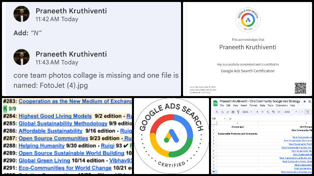 Highest Good Network software, Tending the Human Garden - One Community, Weekly Progress Update #601, Google Ads Search Certification, developing marketing strategy, creating Google Ads campaign, reviewing volunteer training exercises, providing feedback to new volunteers, frontend developer role interview, admin position interview, SEO optimization tasks, Google Ads campaign management, marketing strategy development.