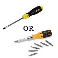 Screwdriver Regular or Interchangeable