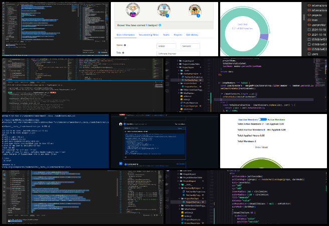 Alpha, Highest Good Network, Developing Highest Good Eco-Cooperative Solutions, One Community Weekly Progress Update #605, code review, pull request, software testing, test cases, user interface, data visualization, pie chart, project documentation, issue tracking, user profile