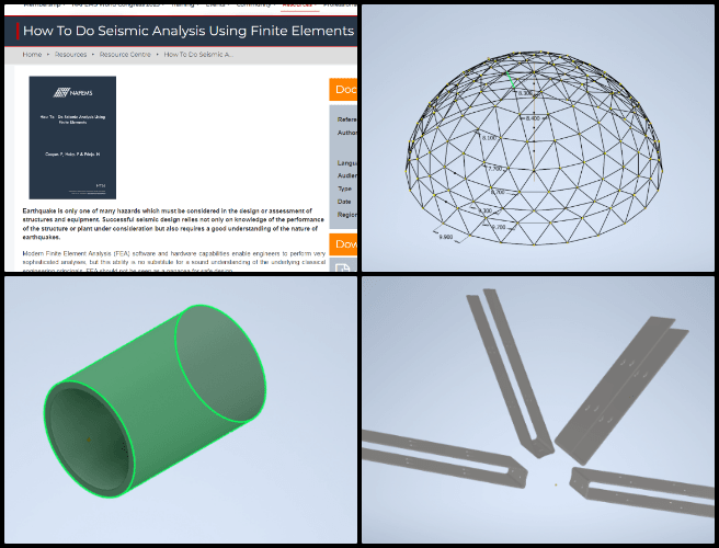 Duplicable City Center, Becoming the Most Reparative Element, One Community Weekly Progress Update #603, Hub connector design, finite element analysis (FEA), seismic analysis, frame design, structural analysis, YouTube tutorials for seismic design, engineering constraints, structural engineering, frame seismic testing, hub connector clarification.