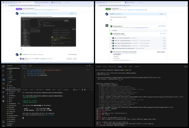 PR, Highest Good Network Software, Ongoing Path to Making No-Impact Living Mainstream, One Community Weekly Progress Update #609, pull request, PR review, PR review team, software team, software development, Highest Good Network, Highest Good society, One Community, MERN Stack, software engineering, MongoDB, React.js, Node.js, Express.js, open source software 