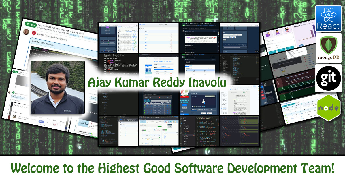 Ajay Kumar Reddy Inavolu, Software, One Community Volunteer, Highest Good collaboration, people making a difference, One Community Global, helping create global change, difference makers