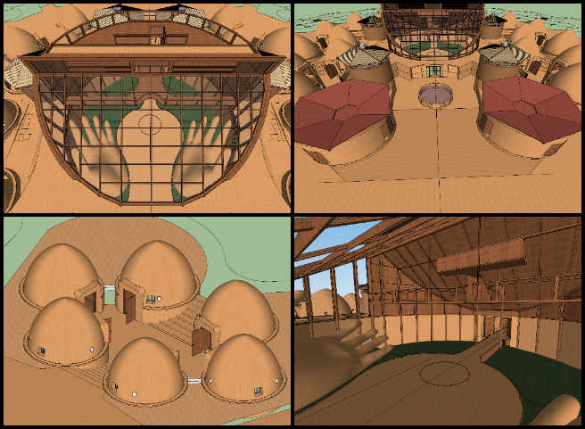 Earthbag Village, Ongoing Path To Making No-Impact Living Mainstream, One Community Weekly Progress Update #609, EarthBag Village base drawing set, refining AutoCAD layers, EarthBag Village 3D model, improved drawing readability, preparing drawings for publication, updated PDFs and CAD files, cohesive EarthBag design, finalizing 3D model details, EarthBag Village alignment, EarthBag project updates