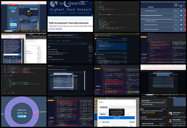 Alpha, Highest Good Network, Creating Patterns of Positive Change, One Community Weekly Progress Update #608, Software development, code review, pull requests, user interface (UI) design, front-end development, React, testing, quality assurance, agile development, project management