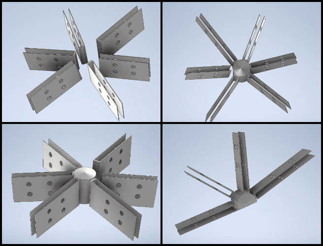 Duplicable City Center, Creating Patterns of Positive Change, One Community Weekly Progress Update #608, row 2 hub connector design, row 4 hub connector design, angle alignment, middle ring integration, side struts alignment, snow load test simulation, realistic load values, structural design progress, engineering team meeting, design completion progress