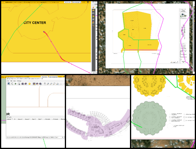 Permaculture, Creating Patterns of Positive Change, One Community Weekly Progress Update #608, GIS data, QGIS, open-source GIS software, permaculture design, data access improvement, blueprint import, scaling and digitizing, georeferencing, community center design, village footprint measurements