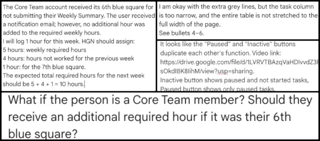 Highest Good Network: HGN PR Testing, Cooperatively Building a World that Works for Everyone, One Community Weekly Progress Update #610, Highest Good Network PR testing, software issue resolution, user-centric design enhancements, MailChimp replacement integration, project assignment load-time improvement, vertical space formatting fixes, PEOPLE REPORT PAGE adjustments, Weekly Summary compliance tracking, task button functionality updates, iterative software development