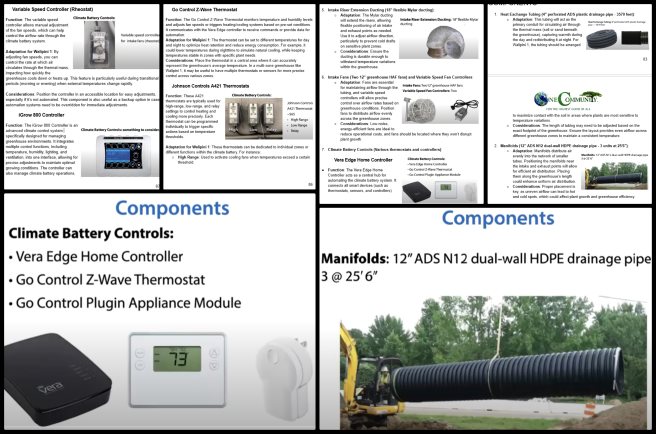 Aquapini and Walipini, Designing Global-Sustainability Systems, One Community Weekly Progress Update #607, clay and sand thermal batteries, climate battery system for greenhouse, greenhouse heating solutions, winter heating cost reduction, heat retention in greenhouses, climate battery components, heat exchange tubing for greenhouses, greenhouse intake fans, greenhouse climate control systems, optimizing soil heating.