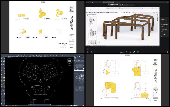 Earthbag Village, Designing Global-Sustainability Systems, One Community Weekly Progress Update #607, Earthbag Village AutoCAD scaling, straw bale element integration, column placement discussion, village layout formatting, standardized PDF creation, building footprint refinement, AutoCAD area footprint calculations, city center area footprint, village drawing export, Earthbag Village project tasks