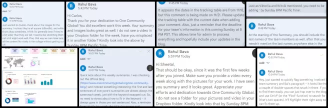 Highest Good Society, Cooperatively Building a World that Works for Everyone, One Community Weekly Progress Update #610, HGN Phase 2 Figma dashboard, Phase 2 Evolution project, Figma design translation, weekly progress update curation, photo collage integration, review table criteria alignment, team summary review, constructive feedback, quality enhancement, manager feedback completion