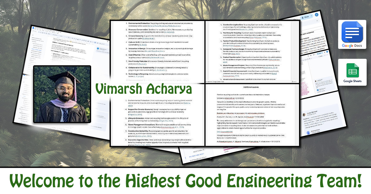 Vimarsh Acharya, One Community Volunteer, Highest Good collaboration, people making a difference, One Community Global, helping create global change, difference makers