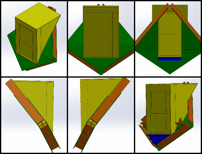 Duplicable City Center, Maximizing Sustainable Human Potential, One Community Weekly Progress Update #612, dormer design, second-floor dormer, internal structure, external enclosures, window frame, window panes, attachment methods, dormer assembly, materials specification, structural FEA study