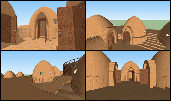 Earthbag Village, Creating a More Luxuriant Life With Sustainability, One Community Weekly Progress Update #613, SketchUp model updates for dome design, refining contour shapes in SketchUp, adjusting door entries in living domes, aligning SketchUp model with design specifications, improving dome model accuracy, enhancing consistency in SketchUp models, living dome design updates, door entry adjustments for domes, SketchUp model alignment with project requirements, dome design refinement in SketchUp.