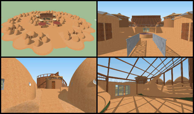 Earthbag Village, Maximizing Sustainable Human Potential, One Community Weekly Progress Update #612, EarthBag Village project, AutoCAD drawings, SketchUp model, materials refinement, visual accuracy, design consistency, project advancement, feedback incorporation, design revisions, project deliverables