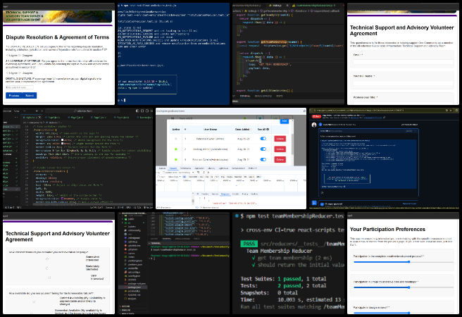 Alpha, Highest Good Network, Maximizing Eco-potential, One Community Weekly Progress Update #611, codebase review, PR approval, test case analysis, team management, reducer functionality, JavaScript code review, React state management, multi-step form design, CSS styling, user interface design.