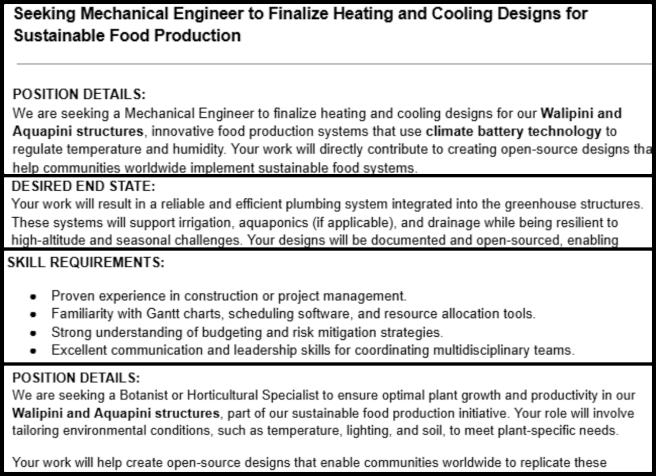 Aquapini and Walipini, Creating a More Luxuriant Life With Sustainability, One Community Weekly Progress Update #613, greenhouse heat load analysis, Revit software challenges, HVAC and plumbing WBS, mechanical engineering design, greenhouse project planning, alternative analysis methods, wire gauge selection, sustainable greenhouse design, engineering task assignment, sustainable building design.