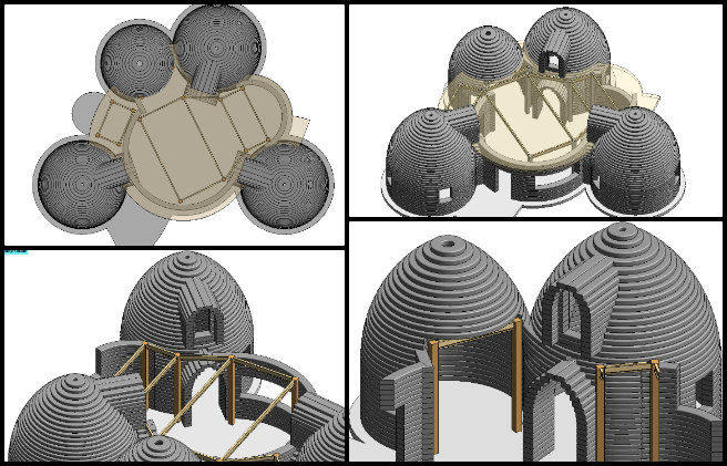 Earthbag Village, Sustainability as a Foundation for Luxury Community Living, One Community Weekly Progress Update #614, Revit model, earthbag layer modeling, beam and earthbag conflicts, structural boundary analysis, column location evaluation, roof structural analysis, individual layer modeling, Revit design approach, earthbag construction, structural conflict identification