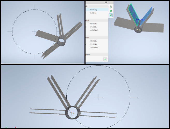 Duplicable City Center, Maximizing Sustainable Human Potential, One Community Weekly Progress Update #612, row 3 hub connector, steel ledges, frame fit, design refinement, angle adjustments, fit calculations, connector optimization, ring angles, structural design, design modifications