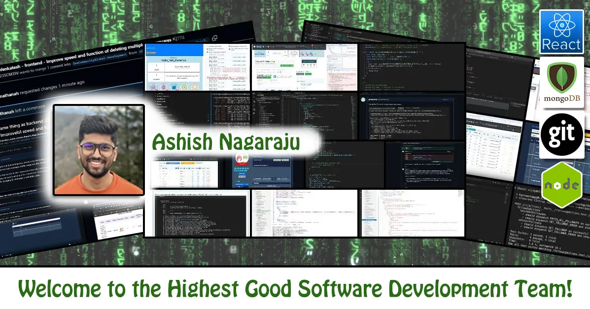 One Community Welcomes Ashish Nagaraju to the Team!